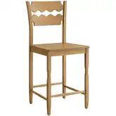 Jax Wavy Razor Back Counter Stool in Weathered Oak Finish Oak
