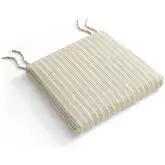 Jax Dining Chair Seat Cushion Only in Oatmeal Stripe Fabric