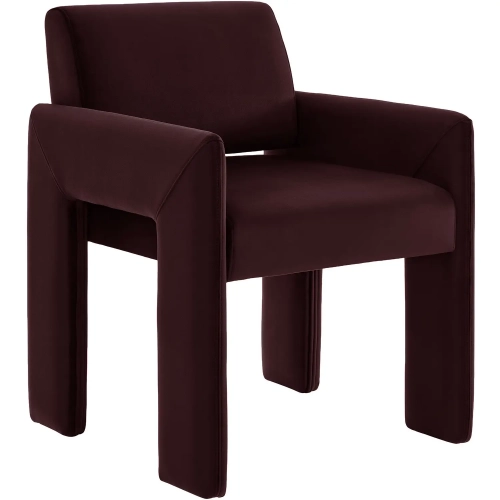 Daven Dining Arm Chair in Mulberry Purple Performance Velvet