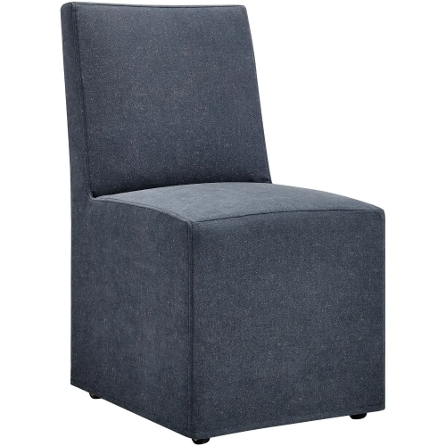 Tessera Slipcovered Dining Chair in Denim Blue Fabric