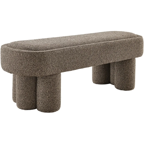 Mossi 52" Oval Bench in Earth Brown Fabric