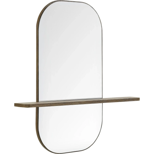 Solstice Large Oval Mirror in Walnut Finish