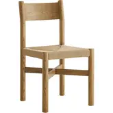 Alvia Dining Chair in Weathered Oak Wood & Paper Rope (Set of 2)