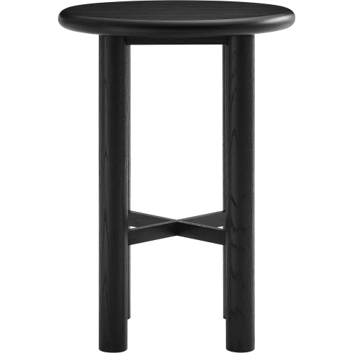 Alvia Round 30" Bar Table in Black Oak Wood