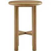 Alvia Round 30" Bar Table in Weathered Oak Wood