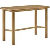 Alvia 60" Bar Table in Weathered Oak Wood