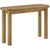 Alvia Console Table in Weathered Oak Wood