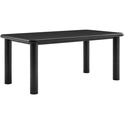 Alvia 72" Dining Table in Black Oak Wood