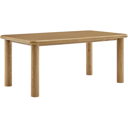 Alvia 72" Dining Table in Weathered Oak Wood