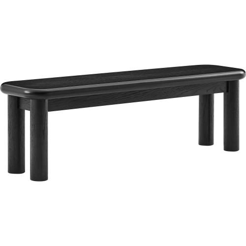 Alvia 58" Dining Bench in Black Oak Wood