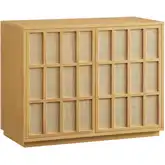 Aiko 39" Accent Cabinet in Light Oak & Brown Wood