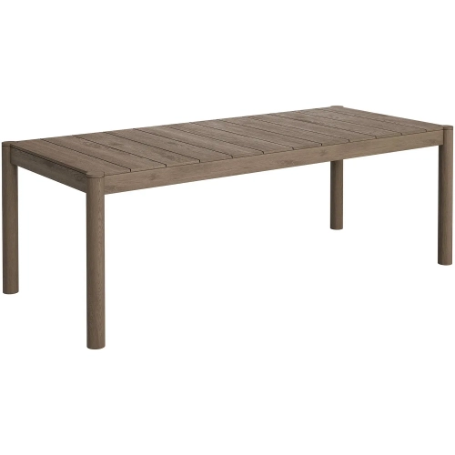 Eleni 89" Outdoor Dining Table in Weathered Gray Teak Wood