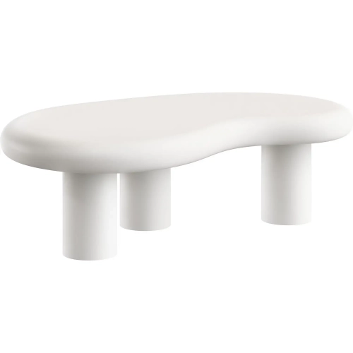 Elowen Outdoor Coffee Table in White Concrete