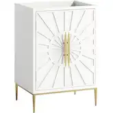 Awaken 24" Bathroom Vanity Cabinet Only in White & Gold Finish