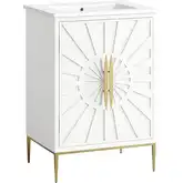 Awaken 24" Bathroom Vanity in White Finish & White Ceramic