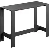 Tahoe 59" Outdoor Bar Table in Aluminum & Gray Fabric