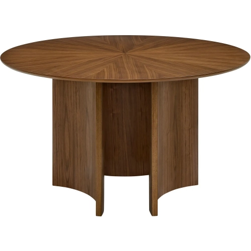 Sloane 54" Round Dining Table in Walnut Veneer