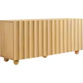 Sorren 72" Scalloped 4 Door Sideboard in Natural Finish Wood