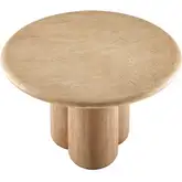 Tori 48" Round Indoor Outdoor Dining Table in Gray Wood Look Concrete