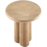 Tori 20" Round Indoor Outdoor Side Table in Gray Wood Look Concrete