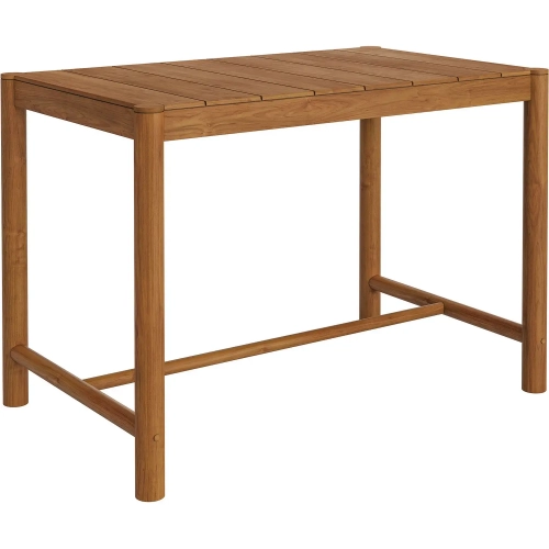 Eleni 56" Outdoor Bar Dining Table in Natural Teak Wood