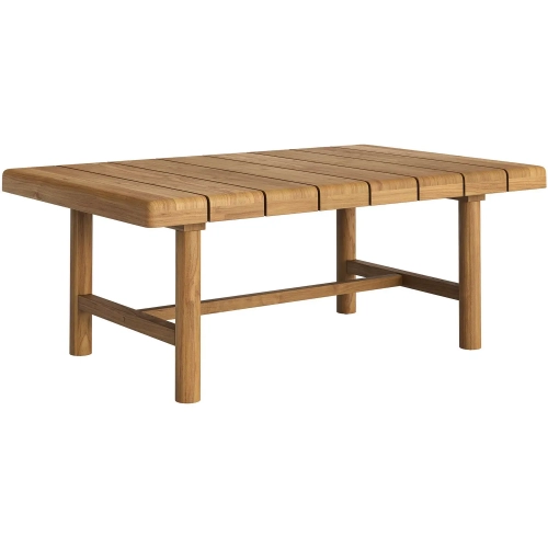 Eleni 41" Outdoor Coffee Table in Natural Teak Wood