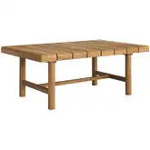 Eleni 41" Outdoor Coffee Table in Natural Teak Wood