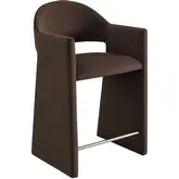 Talia 37" Counter Stool in Chocolate Brown Performance Velvet