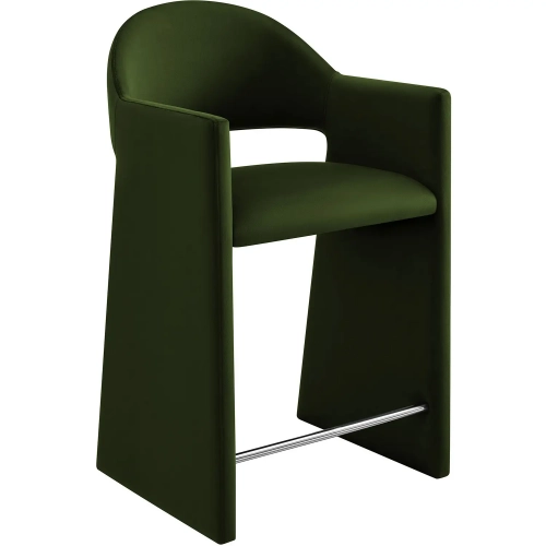 Talia 37" Counter Stool in Moss Green Performance Velvet