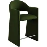 Talia 37" Counter Stool in Moss Green Performance Velvet
