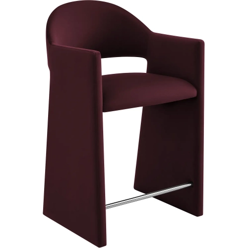 Talia 37" Counter Stool in Mulberry Purple Performance Velvet