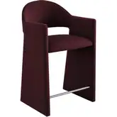 Talia 37" Counter Stool in Mulberry Purple Performance Velvet
