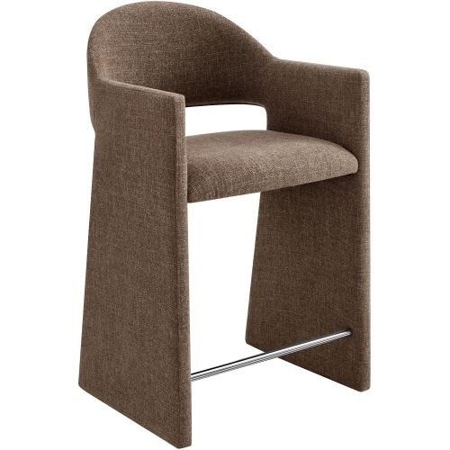 Talia 37" Counter Stool in Mocha Brown Fabric