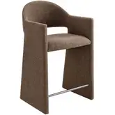 Talia 37" Counter Stool in Mocha Brown Fabric