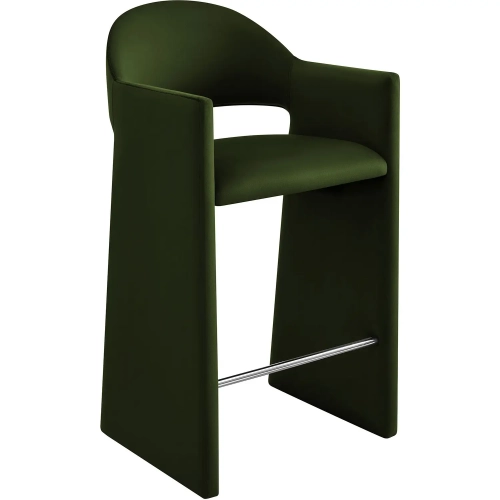 Talia 41" Bar Stool in Moss Green Performance Velvet