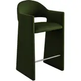 Talia 41" Bar Stool in Moss Green Performance Velvet