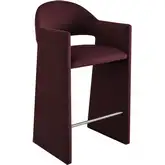 Talia 41" Bar Stool in Mulberry Purple Performance Velvet