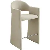 Talia 41" Bar Stool in Linen Gray Fabric