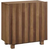 Kline 2 Door Accent Cabinet in Oak Walnut Stripe Wood Veneer