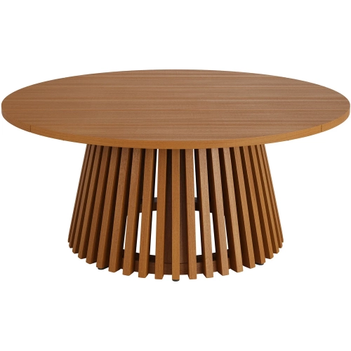 Lane 39" Round Outdoor Coffee Table in Teak Wood