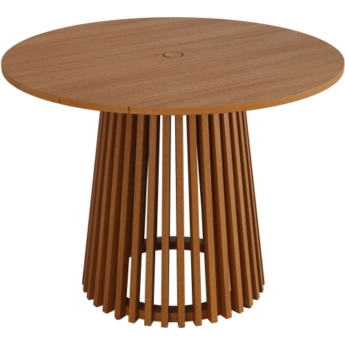 Lane 39" Round Outdoor Dining Table in Teak Wood
