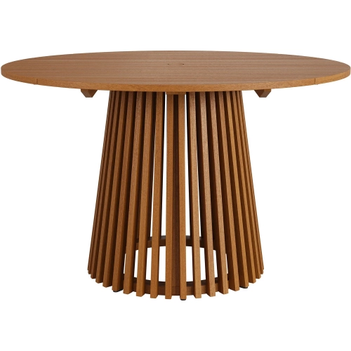 Lane 47" Round Outdoor Dining Table in Teak Wood