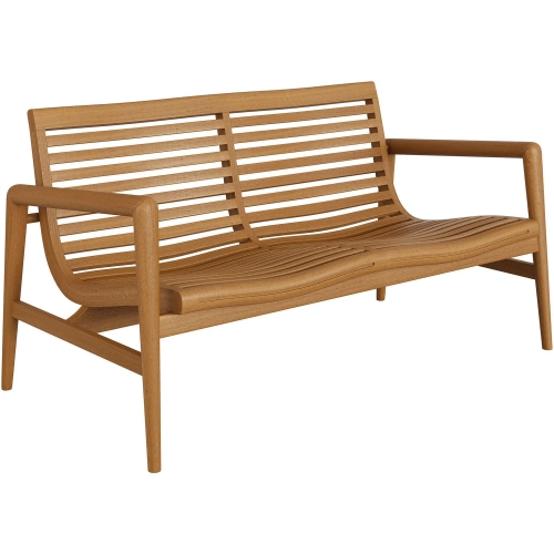 Hayden 56" Outdoor Loveseat in Teak Wood