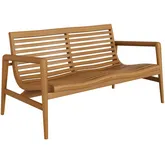 Hayden 56" Outdoor Loveseat in Teak Wood