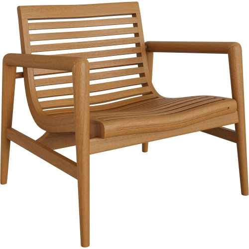 Hayden Outdoor Accent Arm Chair in Teak Wood