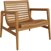 Hayden Outdoor Accent Arm Chair in Teak Wood
