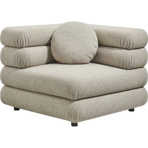 Jubilee Modular Sectional Sofa Unit Corner Chair in Linen Brown Fabric