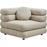 Jubilee Modular Sectional Sofa Unit Corner Chair in Linen Brown Fabric