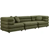 Jubilee 3 Piece Modular Sectional Sofa in Olive Green Fabric