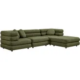 Jubilee 4 Piece Modular Sectional Sofa in Olive Green Fabric
